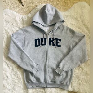 Vintage Champion Duke Gray Zip Up Hoodie Size: Large